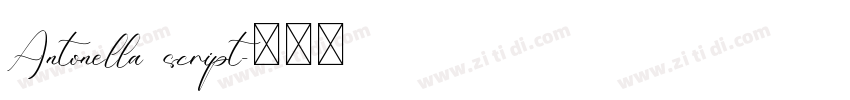 Antonella script字体转换